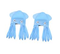 2pcs Funny Octopus Hat for Adults Quirky Headgear for Halloween Birthday Parties Ocean Animal Celebrations Lightweight Accessory