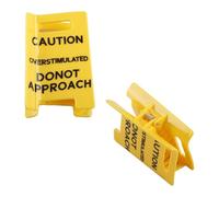 2PCS Funny Yellow Caution Hair Claw Clips for Women,Caution Overstimulated Hair Clips Do Not Approach Warning Sign Hairs Grips Strong Hold Anti Slip Hairstyling Supplies(3.94 Inch)