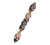 2PCs Furling Floral Dots Lips Style Bunny Ears Sponge Hair Styling Bun Maker Twist Curler Tool Accessory(Color7)