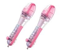 2Pcs Fuse Bead Pen, Ergonomic Perler Bead Pen with Push-Button Design, Large Capacity Molten Bead Dispenser with Transparent Pen Body, Practical Bead Tools for School Craft Classes & DIY Projects