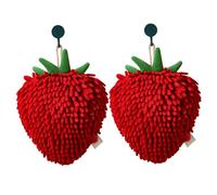 2Pcs Fuzzy Ball Hand Towel, Chenille Hand Towel, Soft Absorbent Hanging Ball, Decorative Fasting Drying Towels Set for Kitchen Bathroom Kids Adults
