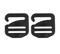 2PCS G-Hook Tactical Vest Accessories,G-Hook Wave Buckles Chest Rig Strap Adjustment Buckles for FCPC Vest/DON/DOFF MAG Pouch, Black, One size
