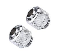 2PCS G1/4 Brass Tube Connector - Flexible Water Cooling Fitting for PC, Durable Chrome Plated Design