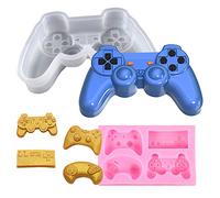2Pcs Game Controller Silicone Molds, DIY 3D Game Controller Cake Fondant Chocolate Mold, Large Breakable Chocolate Candy Mold, GAME MOLD for DIY Smash, Cupcake Decorating Game Themed Pies