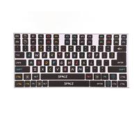 2pcs Gaming Keyboard Stickers, Made of PVC, Wear and Scratch Resistant, with Black Background and White Lettering for Computer Laptop Desktop, Using Fine Matte Technology, JP204