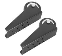 2pcs Garden Gate Caster Wheel 2 Inch Black Cold Rolled Steel Swivel