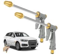2Pcs Garden Hose Nozzle Sprayer, 100% Heavy Duty Metal Water Gun Sprinkler, High Pressure Water Hose Pipe Spray with Rotatable Brass Nozzle for Car Washing Garden Watering