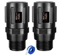 2pcs Garden Hose Pressure Regulator 25 PSI, 3/4" FHT × 3/4“ MHT, Pressure Reducer, Great for Drip Irrigation System Distributing Regulator drip Irrigation Parts emitters for drip line (2 Pack 15psi)