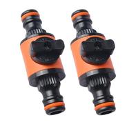 2Pcs Garden Hose Shut Off Valves, Garden Hose Pipe Quick Joint, Quick-Release Double Male Connector with Switches Valves