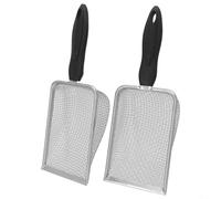 2PCS Gardening Soil Sifter, Lightweight Sand Compost Sifter With Ergonomic Handle For Compost Sand Dirt Filtering, 3.8mm & 5Mm Mesh