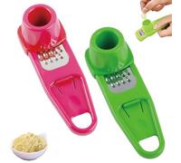 2pcs Garlic Crusher, Pressed Garlic Chopper Garlic Press Crusher Kitchen Gadgets 2025 New Easy Gadgets for Kitchen for Housewives, Foodies, and Chefs (Green, Red)