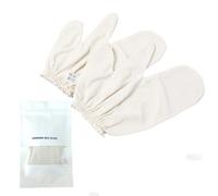 2PCS Garshana Gloves Raw Silk Massage Gloves with Elastic Wristbands - Ayurvedic Dry Brushing & Lymphatic Massage for Detox and Glowing Skin | Spa-Grade Exfoliation | Hypoallergenic Skin Care (2PCS)