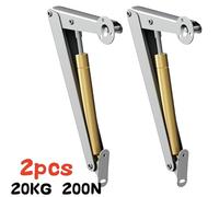 2Pcs Gas Struts 60N-200N Soft Close Lid Support Hinges Automatic Slow Lowering Safe Pneumatic Lid Lifters Gas Springs(20KG 200N)