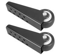 2pcs Gate Bottom Caster Wheel 2 Inch Cold Rolled Steel Black