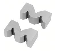2pcs Gauge Blocks 50mm/75mm/100mm, Practical Carbon Steel M Type V-block for Measurement Lathe Tools(50mm)