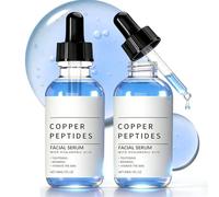 2Pcs GHK-Cu Copper Peptides Serum For Face, Anti Aging Serum with Hyaluronic Acid to Reduce Fine Lines and Wrinkles, Hydrating Facial Serum for Smoother, Firmer Looking Skin, Promotes Skin Elasticity