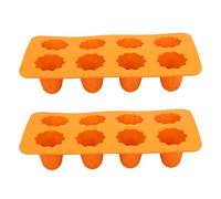2Pcs Ghost Baking Silicone Mold, 8 Grid 3D Ghost Shaped Chocolate Candy Mold for Ice Cubes, Puddings, Cake Decorations, Food Grade