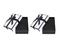 2Pcs Gift Boxes with Lid, 9x7x3cm Small Jewellery Present Boxes, Ring Earrings Necklace Bracelet Gift Boxes, Small Paper Boxes for Gift Present