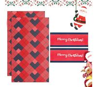 2pcs Gift Card Booklet Handmade, Christmas Waterfall Gift Cards Book, with 4 Slots DIY Gifts for Family and Friends（Red）