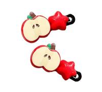 2Pcs Girls Hairpins Fruit Star Designs Stylish Hair Clip Cartoon Hairpiece Hair Accesories For Parties And Daily Outfits