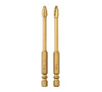 2pcs Glass and Tile Drill Bit Set for Marble, Concrete - 6mm+8mm Dry Drilling Masonry Bits with Gold Coating, Compatible with Cordless Drills