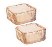 2pcs Glass Ashtray Square Thickened Desktop Ash Tray for Cigarettes