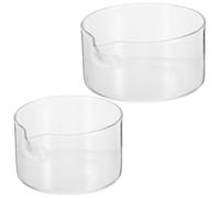 2pcs Glass Crystallizing Dish Flat Bottom round Lab Vessel for Research | 113ml or 286ml Capacity, Smooth Inner Wall, Glass, Precise Pouring, Easy Collection, Educational Use