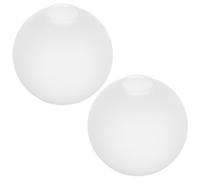 2pcs Glass Globe Light Shades 42mm Frosted Ceiling Fixture Covers | Opal Translucent Finish, Flat Mouth Design, Gentle Diffusion, Suitable for Pendant Replacements, Dining Areas and Home Decor