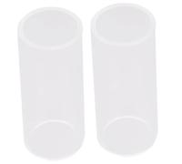 2Pcs Glass Guitar Slide for Professional Players, White Bottleneck Finger | Smooth Gliding Surface Enhances Sustain and Intonation, for Blues Rock Music Performance