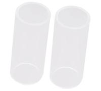 2Pcs Glass Guitar Slides, Bottleneck Rings for Electric Acoustic Steel | Smooth Polished Surface, Bright Tonal Voice with Sustain, Accentuates Middle Harmonics, for Blues Rock