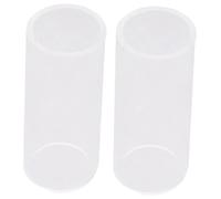 2pcs Glass Guitar Slides White Standard Size for Guitar