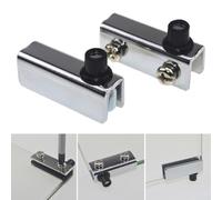 2PCS Glass Hinge Clips for Cabinet Doors Reliable Accessories for Displaying Objects (Black)
