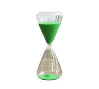 2pcs Glass Hourglass Sand Clock Ornaments Timing Sandglass Home Decoration Timekeeper Counting Timer for Home(Green,30min)