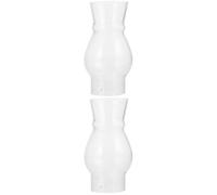 2pcs Glass Lamp Shade Replacement for Oil and Kerosene Lamps | 3cm Aperture, Thickened Construction, Dust Shielding, Design for Hurricane Lanterns and Stormy Weather Use