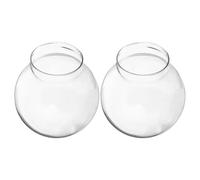 2pcs Glass Snow Globe Ornament DIY Empty Globe Dome