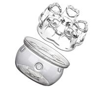 2pcs Glass Tea Warmer Teapot Heater without Candle for Home Use
