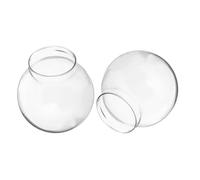 2pcs Glass Water Globe Snow Globes Replacement Parts for Christmas | Empty Crystal Glass Dome, Reusable Craft Base for Crafters, Desktop Décor and Wedding Making