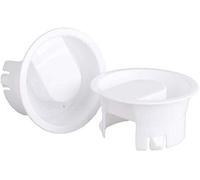 2pcs Glass Water Pitcher Lids Food Grade Plastic Anti-dust Resistant Stoppers Covers for Beverage Carafe Glass Pouring Pitcher White Practical