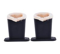 2Pcs Glasses Holder Stand Modern Plush Lined PU Leather Eye Glass Holders Protective for Most Glasses Sunglasses