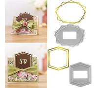 2PCS Glimmer Hot Foil Plate,Frame Tags Label Metal Foil Plate Dies for Card Making Paper Crafts Embossing Scrapbooking Arts Crafts Scrapbooking Supplies Album Decorations