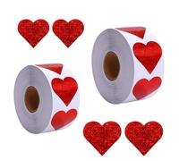 2pcs Glitter Love Hearts Valentine’s Day Decorations & Kids Craft Supplies for Home, School, Office | Reusable Heart Decor, Valentines Crafts for Kids (Five Hundred Pieces per Piece)