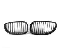 2Pcs Gloss Black Front Bumper Hood Kidney Grille Racing Replacement for BMW 5-Series E60 E61 M5 2003-2009