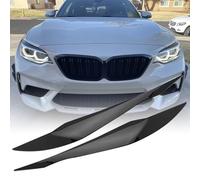 2PCS Gloss Black Headlight Eyebrow Eyelid Cover Trim For BMW 3 Series F30 F31 318i 320i 2012 2013 2014 2015 2016 2017 2018 UK