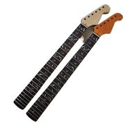 2pcs Gloss Guitar Neck 22 Frets 25.5" Maple Fingerboard Vine Inlay Section