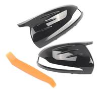 2pcs Glossy Black Side Wing Mirror Cover For Benz C-Class W205 S205 C205 A205 RHD Rear View Cap