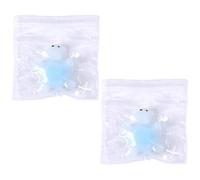 2pcs Glowing in the Dark Turtle Squeeze Toy, Kawaii Stress Fidget Squishy Toys Taba Soft Slow Rising Sensory Turtle Mochi Toy Cute Novelty Party Favors for Kids Adults Home Office Gift (Blue)