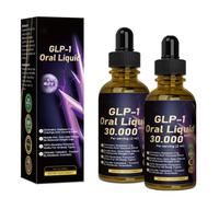 2Pcs GLP-1 Drops，Herbal GLP-1 Oral Solution for Provides Energy Support,Natural GLP-1 Peptide Complex Serum