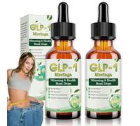 2Pcs GLP-1 Drops, Natural HHVB GLP-1 Health Boost Drops, GLP-1 Moringa Drops, GLP1 Weight Loss Drops Herbal Oral Solution for Provides Energy Support, Firming Skin Suitable, Unisex for All Skin Types