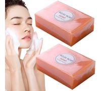 2Pcs Glutathione Soap 140g, Kojic Acid Soap Skin Whitening Rich Foaming Natural Organic for Face Back Legs Body