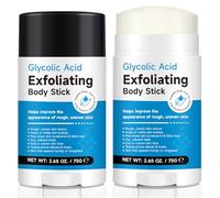 2PCS Glycolic Acid Exfoliating Body Stick 75g - 7% AHA Smoothing Body Exfoliator for Rough & Bumpy Skin, Underarms, Elbows, Knees & Heels - No Mess, No Rinse